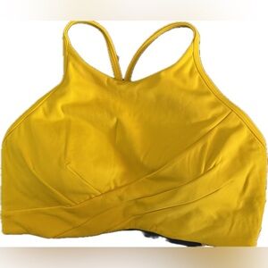 Lululemon flow y wrap front high neck bra size 12